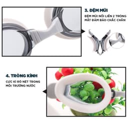 Thumbnail Kiếng Bơi (Kính Bơi tặng kèm bộ kit bịt tai) Người Lớn Chống UV Chống Sương Dây Đeo SiliconeCleacco SG1670 BORO SPORT 2