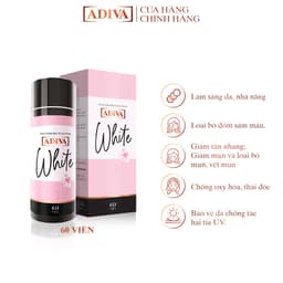 Thumbnail Combo 2 Hộp Nước Uống Làm Đẹp Collagen ADIVA Gold (28 Chai) + 1 Hộp Viên Uống Trắng Da ADIVA White 60 Viên 3