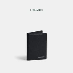 Thumbnail Ví Da Nam Gập Đôi Dáng Đứng Leonardo - Card Mercury Wallet - Chất Liệu Da Taiga Có Độ Bền Cao 1