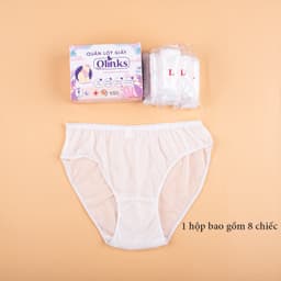 Thumbnail Hộp 10 chiếc quần lót giấy Olinks đạt chuẩn SGS Thụy Sĩ quần lót dùng 1 lần kháng khuẩn QL135 du lịch tiện lợi 1