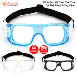 Thumbnail Kính Bảo Vệ Mắt Chơi Thể Thao, Bóng Rổ, Bóng Đá Chống Sương Mù, Mồ Hôi - Có Thể Thay Tròng Mắt Kính Cận Hãng Amalife 1