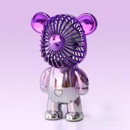 Thumbnail Quạt mini tích điện NIKITO cầm tay hình gấu Bearbrick siêu dễ thương có cổng sạc USB 4