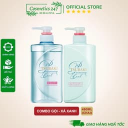 Thumbnail Combo Gội Xả Dầu Gội Tsubaki Đỏ Dưỡng tóc bóng mượt Premium Moist Tsubaki (490ml/chai) 3