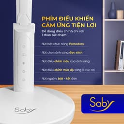 Thumbnail Đèn học đọc sách làm việc chống cận Saby Hiveb, 3 chế độ sáng tắt bật cảm ứng Combo kèm Ổ điện đa năng CubeZ 1
