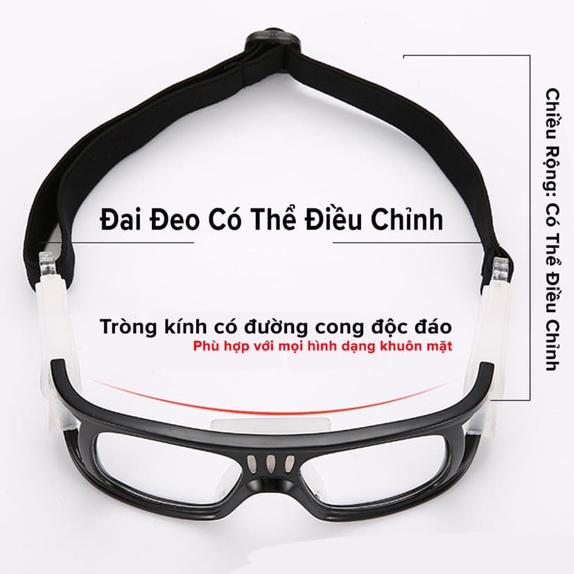 Ảnh Kính Bảo Vệ Mắt Chơi Thể Thao, Bóng Rổ, Bóng Đá Chống Sương Mù, Mồ Hôi - Có Thể Thay Tròng Mắt Kính Cận Hãng Amalife 4