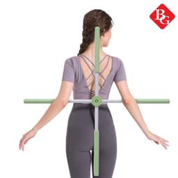Thumbnail GREEN -BG-Gậy Tập Lưng, Vai, Chống Gù, Uốn Thẳng Lưng, Gậy Tập Yoga Gậy Tập Yoga Bằng Thép Không Gỉ 2