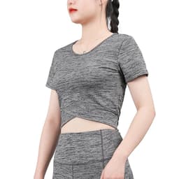 Thumbnail Áo thể thao Gladimax Croptop Vạt Chéo cộc tay mặc đi tập, đi chơi,... 4