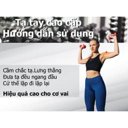 Thumbnail BG Cặp tạ tay (2 cái)1KG RED cao cấp lõi thép đặc, bọc cao su nhám Thái Lan 4