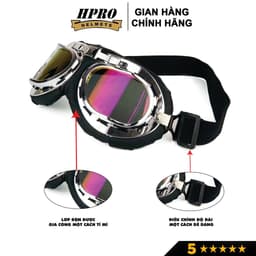 Thumbnail Phụ kiện Kính Phi Công kính UV Hpro Helmet gắn mũ bảo hiểm 1/2 và 3/4 đi phượt trang trí mũ chắn gió bảo vệ mắt 3