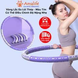 Thumbnail Vòng Lắc Eo Giảm Mỡ Bụng Lõi Thép Không Gỉ Tập Bụng Thon Massage Giảm Mỡ Bằng Ống Thép Không Gỉ Hãng Amalife 1
