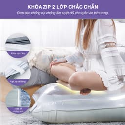 Thumbnail Túi hút chân không đựng quần áo DOROTA không cần dùng bơm tái sử dụng chống nước chống mốc 56x80cm FL568 2