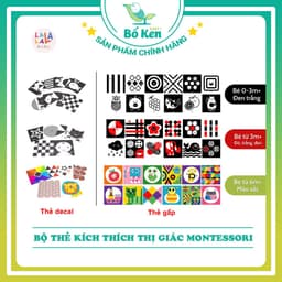 Thumbnail Bộ Thẻ Kích Thích Thị Giác Giúp Bé Phát triển Toàn Diện [Chuẩn Phương Pháp Montessori, Loại Decal Dán và Thẻ Gấp] 3