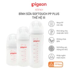 Thumbnail Bình sữa Softouch PP Plus Pigeon thế hệ III 160ml / 240ml / 330ml 2