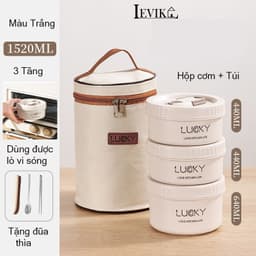 Thumbnail Hộp đựng cơm giữ nhiệt LEVIKA ,Hộp cơm trưa văn phòng cách nhiệt bằng thép không gỉ 304.HC09 2
