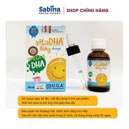 Thumbnail VitaDHA Baby Drops – Thực phẩm bảo vệ sức khoẻ bổ sung D3 và DHA cho bé 30ml U.G.A. Nutraceuticals. Date Th10-2026 2