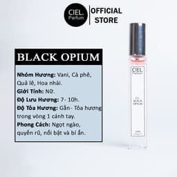 Thumbnail Nước hoa nữ CL BLACK OPIUM cao cấp chính hãng CIEL Parfum 12ml phong cách ngọt ngào, bí ẩn, quyến rũ và đầy mê lực 1