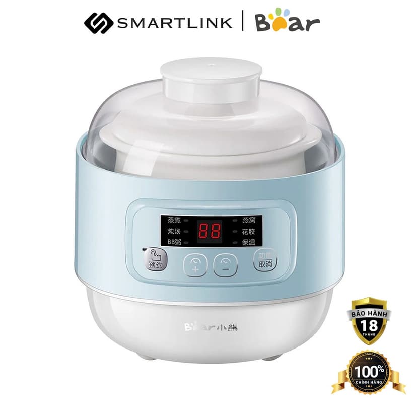 Ảnh Nồi Nấu Cháo, Ninh, Chưng Cách Thủy Bear 4 trong 1 800ml DDZ-A08G2 -Hàng Chính Hãng 1