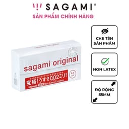 Thumbnail Bao cao su Sagami 002 - siêu mỏng 0.02mm - non latex - hộp 6 chiếc 1