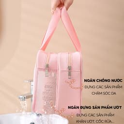 Thumbnail Túi đựng mỹ phẩm Bamozo washbag trong suốt có quai cao cấp 4