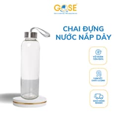 Thumbnail Chai thủy tinh đựng nước nắp dây xách GOSE đựng nước ép sinh tố detox nắp nhôm bạc 1
