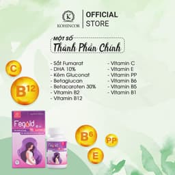 Thumbnail Viên uống bổ sung sắt FEGOLD Kohinoor (60 viên) 1