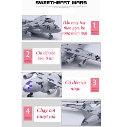 Thumbnail Đồ chơi mô hình máy bay vận tải Boeing C-17 KAVY chất liệu hợp kim, có nhạc và đèn, chạy cót 2