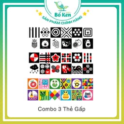 Thumbnail Bộ Thẻ Kích Thích Thị Giác Giúp Bé Phát triển Toàn Diện [Chuẩn Phương Pháp Montessori, Loại Decal Dán và Thẻ Gấp] 4