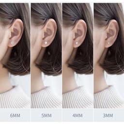 Thumbnail Khuyên tai bạc nữ nụ đá tròn Miêu Bạc bông tai nam nữ chất liệu bạc 925 thời trang phụ kiện trang sức B000145 1