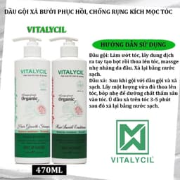 Thumbnail Combo dầu gội xả, xịt bưởi phục hồi chống rụng kích mọc tóc Vitalycil Grapefruit 470ML + 100ML 3