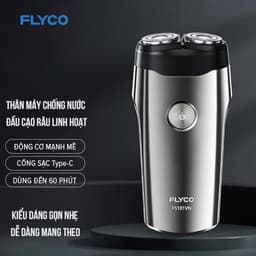 Thumbnail Máy Cạo Râu Mini Flyco FS181VN 2 Lưỡi Kép Thân Máy Kháng Nước - Hàng Chính Hãng 2