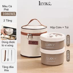 Thumbnail Hộp đựng cơm giữ nhiệt LEVIKA ,Hộp cơm trưa văn phòng cách nhiệt bằng thép không gỉ 304.HC09 3