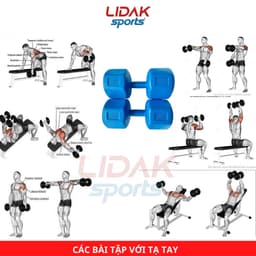 Thumbnail Tạ tay 12kg LIDAK ruột tạ có lõi sắt chống gãy siêu bền , tạ tập gym tại nhà 12kg bọc nhựa đúc sẵn - LIDAK SPORT 3