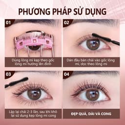 Thumbnail Set mỹ phẩm O.TWO.O mascara bút kẻ mắt dụng cụ kẹp bấm cong lông mi và bông tẩy trang 120g 2
