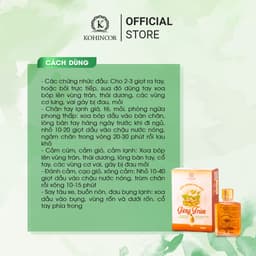 Thumbnail Dầu nóng xoa bóp gừng tràm Kohinoor 30ml 3