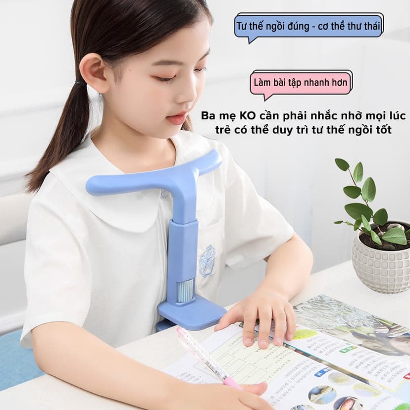 Ảnh Giá Đỡ Cằm Chống Cận Thị, Dụng Cụ Giúp Ngồi Thẳng Lưng Chống Gù Cao Cấp ECO Chính Hãng Amalife 4