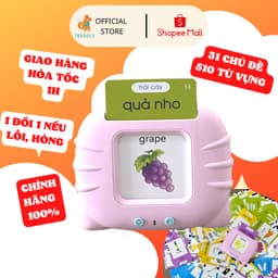 Thumbnail Máy Đọc Thẻ Chính Hãng Flashcard Anh-Việt 3 Chế Độ Đọc: Song Ngữ Anh-Việt, Tiếng Việt, Tiếng Anh Kèm Phát Nhạc 1