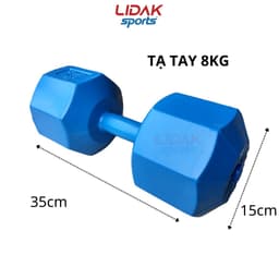 Thumbnail Tạ tay LIDAK 5kg 7kg 8kg bát giác có lõi thép chống gãy siêu bền , tạ tập tay tại nhà bọc nhựa đặc ruột - LIDAK SPORT 4