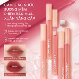 Thumbnail Son tint bóng COLORKEY dưỡng ẩm trong suốt mềm mại lâu trôi độ ấm vừa vặn không dính có sắc tố cao 3