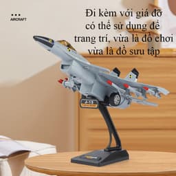 Thumbnail Đồ chơi máy bay tiêm kích J-15 KAVY bằng hợp kim có nhạc, đèn phun được khói chạy cót sạc điện USB 3