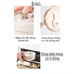 Thumbnail Hộp đựng cơm giữ nhiệt LEVIKA ,Hộp cơm trưa văn phòng cách nhiệt bằng thép không gỉ 304.HC09 1