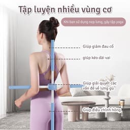 Thumbnail BG - Gậy Tập Lưng, Vai, Chống Gù, Uốn Thẳng Lưng, Gậy Tập Yoga Gậy Chống Gù Lưng bằng thép Không Gỉ 2