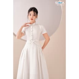 Thumbnail Đầm xoè SEFA cổ sơ mi bảng màu cực đẹp 200020675 4