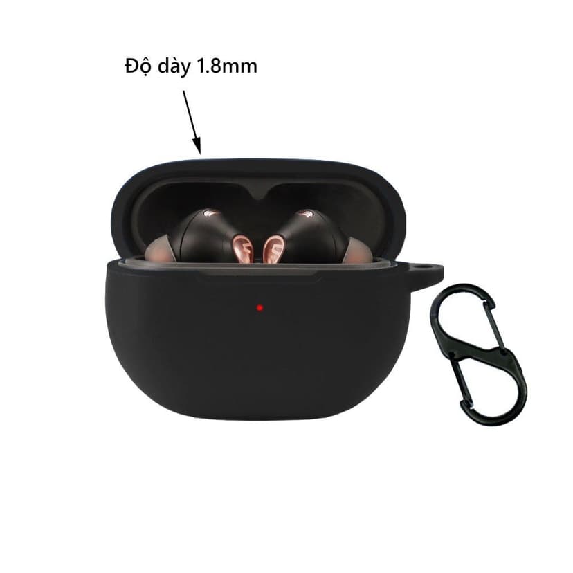 Ảnh Ốp Case SoundPEATS Capsule 3 Pro / Capsule 3 Pro+ Có Móc Khóa (Đen) 1