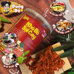Thumbnail Khô bò sợi cay Trạm ngọt Yumi đồ ăn vặt thịt xé thơm ngon an toàn vệ sinh 3