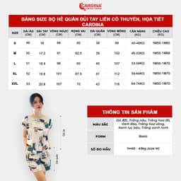 Thumbnail Đồ Bộ Nữ 𝐂𝐀𝐑𝐃𝐈𝐍𝐀 Chất Lụa Mango Cao Cấp Áo Cộc Tay Quần Đùi Họa Tiết Hoa 2MF04, 4BMN01 4