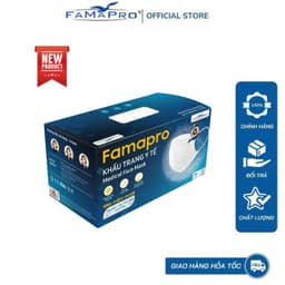 Thumbnail Khẩu trang y tế kháng khuẩn 4 lớp Famapro Vải SMS Siêu mềm mượt 1