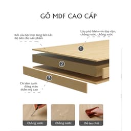 Thumbnail Bàn làm việc ngồi bệt đa năng gỗ MDF phủ melamin thương hiệu IGA - GA15 1