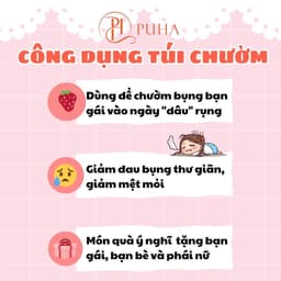 Thumbnail Túi chườm bụng nóng lạnh đa năng Puha 1000ml giữ nhiệt, sưởi ấm giảm đau hiệu quả cho bạn nữ 3