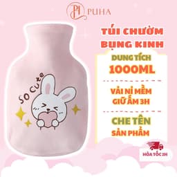 Thumbnail Túi chườm bụng nóng lạnh đa năng Puha 1000ml giữ nhiệt, sưởi ấm giảm đau hiệu quả cho bạn nữ 1