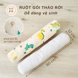 Thumbnail Gối ôm dài 60cm cho bé PETIT BEBE muslin thấm hút thoáng khí an toàn họa tiết đáng yêu 2
